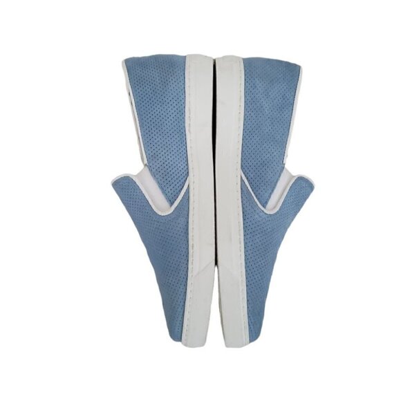 Boemos Italy blue perforated suede slip on platform sneakers sz 6 - Picture 7 of 10